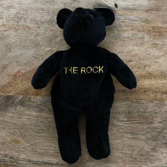5/$20 WWF Black "The Rock" Attitude Bear Pre-Owned Wrestling WWE - Picture 4 of 9